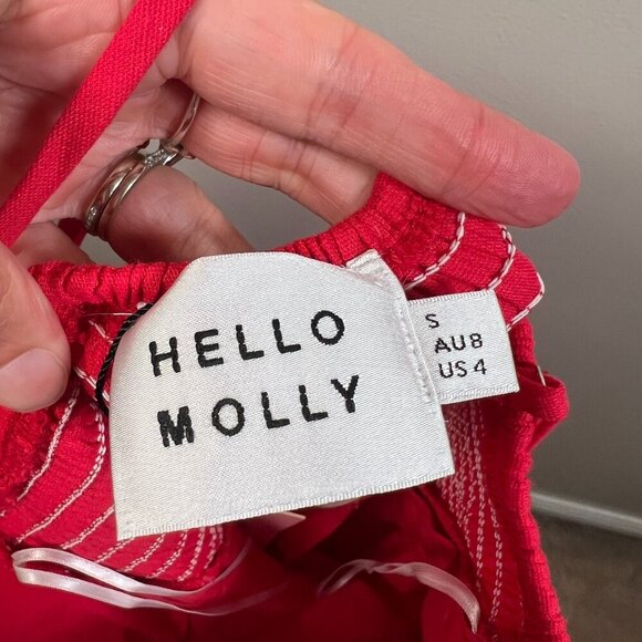 Hello Molly My Standards Maxi Dress Size 4 Red Assymetrical Event Party Wedding - Picture 4 of 12